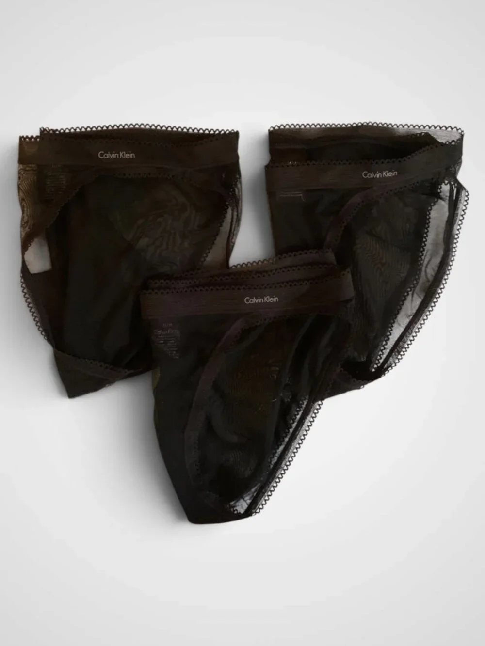 3 pairs ck mesh briefs, Size M